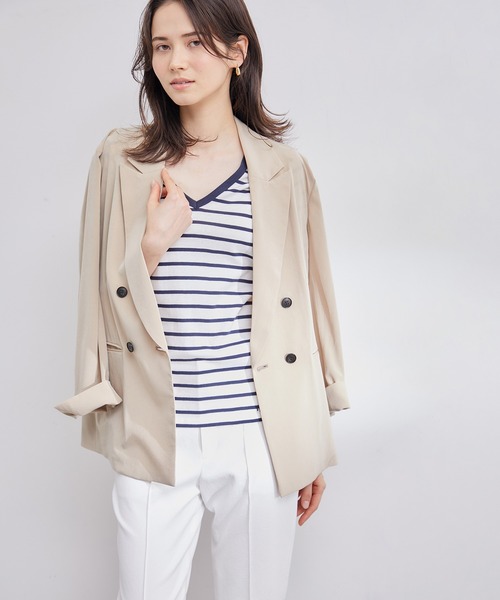 ROPE'(ロペ)の「【PETIT BATEAU(プチバトー)×ROPE'】VネックTEE(Tシャツ/カットソー・レディース・ブラック/ホワイト/ホワイト系その他2/オリーブ/ブルー系その他4・M/S)」の15枚目の写真