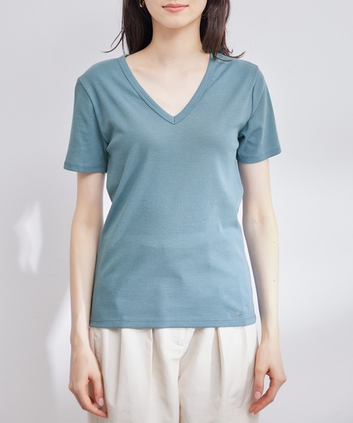 ROPE'(ロペ)の「【PETIT BATEAU(プチバトー)×ROPE'】VネックTEE(Tシャツ/カットソー・レディース・ブラック/ホワイト/ホワイト系その他2/オリーブ/ブルー系その他4・M/S)」の18枚目の写真