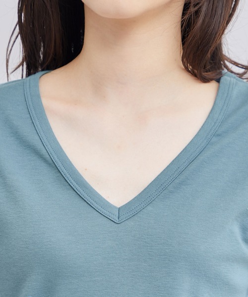 ROPE'(ロペ)の「【PETIT BATEAU(プチバトー)×ROPE'】VネックTEE(Tシャツ/カットソー・レディース・ブラック/ホワイト/ホワイト系その他2/オリーブ/ブルー系その他4・M/S)」の13枚目の写真