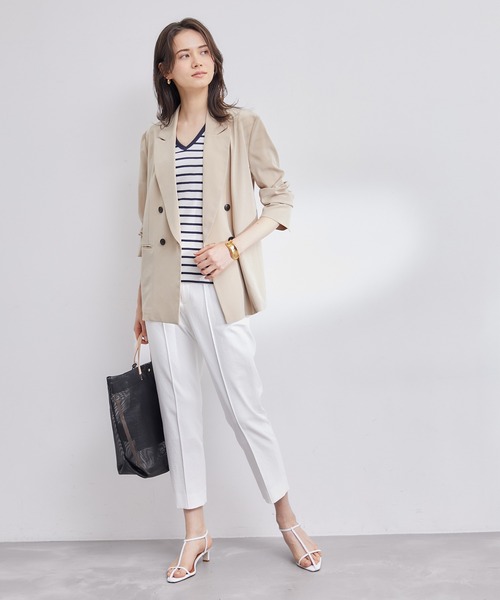 ROPE'(ロペ)の「【PETIT BATEAU(プチバトー)×ROPE'】VネックTEE(Tシャツ/カットソー・レディース・ブラック/ホワイト/ホワイト系その他2/オリーブ/ブルー系その他4・M/S)」の8枚目の写真