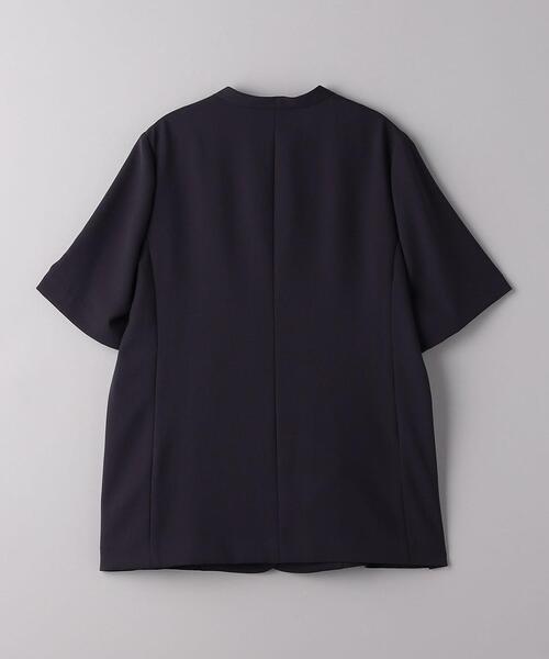 【超美品】ユナイテッドアローズ　ハーフスリーブジャケット　ノーカラージャケット UNITED TOKYO ジャケット ノーカラージャケット ベルテッド