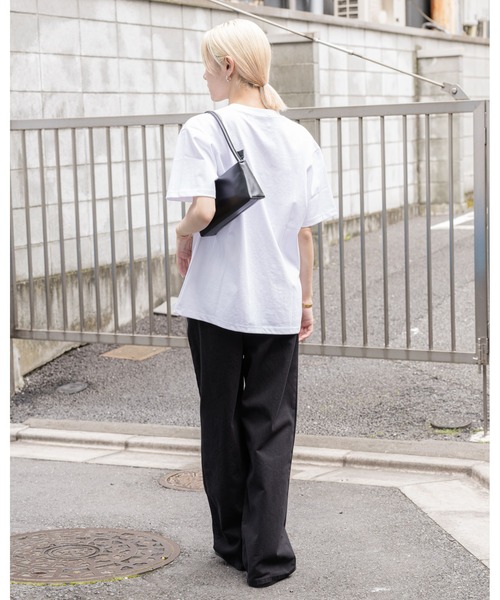 SLOWACID（スローアシッド）の「【UNISEX】SLOW ACID／BLURRY LOGO T 2908779（Tシャツ/カットソー・レディース・ブラック/カーキ/ホワイト/ピンク・SMALL/MEDIUM/LARGE）」の7枚目の写真