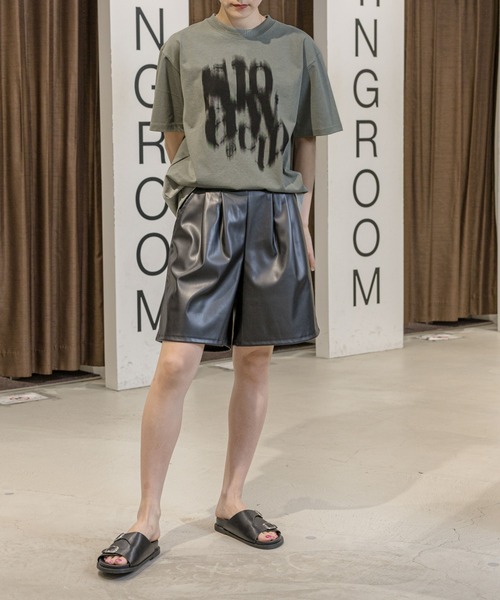 SLOWACID（スローアシッド）の「【UNISEX】SLOW ACID／BLURRY LOGO T 2908779（Tシャツ/カットソー・レディース・ブラック/カーキ/ホワイト/ピンク・SMALL/MEDIUM/LARGE）」の16枚目の写真