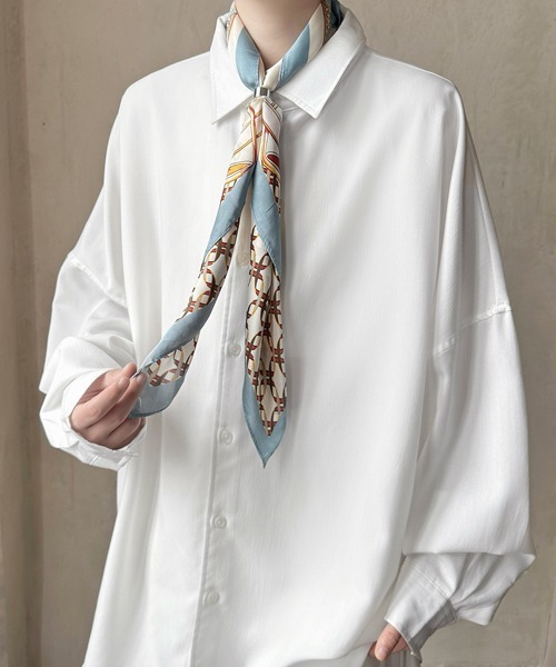 FVLMEN(フルメン)の「【FVLMEN】multi pattern ring scarf /マルチパターン リング スカーフ(バンダナ/スカーフ・メンズ・ネイビー×ホワイト/イエロー/レッド/ホワイト×レッド/ブラック×レッド/ブラック×グリーン/テラコッタ/ホワイト×ネイビー/ブラック×イエロー/ベージュ×ブラック/ブラック/ホワイト×グリーン/サックスブルー/ネイビー/マジェンタ/ブルー/ダークブラック/オレンジ/グリーン・FREE)」の14枚目の写真