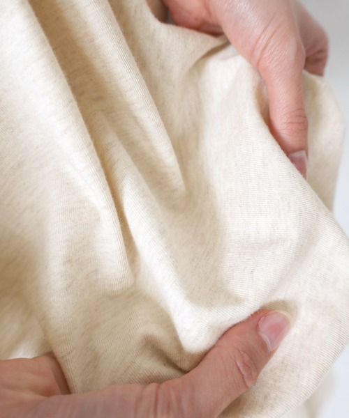 andme（アンドミー）の「配色ラグラン半袖プリントTシャツワンピース（ワンピース・レディース・ブルー/チャコールグレー/グレー/ベージュ・M）」の22枚目の写真