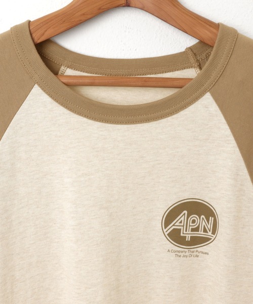 andme（アンドミー）の「配色ラグラン半袖プリントTシャツワンピース（ワンピース・レディース・ブルー/チャコールグレー/グレー/ベージュ・M）」の17枚目の写真