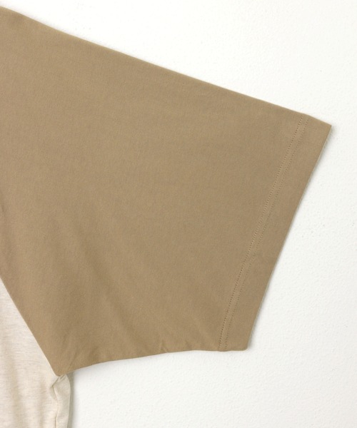 andme（アンドミー）の「配色ラグラン半袖プリントTシャツワンピース（ワンピース・レディース・ブルー/チャコールグレー/グレー/ベージュ・M）」の15枚目の写真