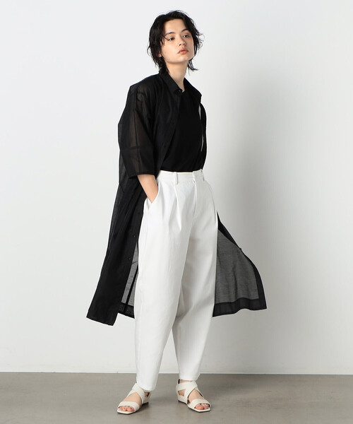 COMME CA MODELS（コムサモデルズ）の「サテン　テーパード　パンツ（その他パンツ・レディース・グリーン/ホワイト・X-SMALL/SMALL/MEDIUM/LARGE/X-LARGE）」の20枚目の写真