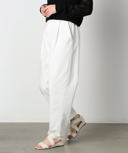 COMME CA MODELS（コムサモデルズ）の「サテン　テーパード　パンツ（その他パンツ・レディース・グリーン/ホワイト・X-SMALL/SMALL/MEDIUM/LARGE/X-LARGE）」の19枚目の写真