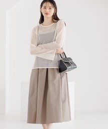 mysty woman | メッシュプルオーバー＊ジャガードキャミワンピース　964335(Tシャツ/カットソー)