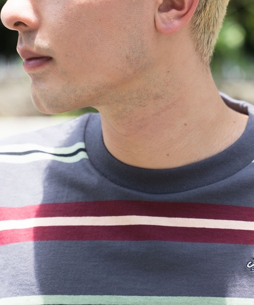 WEGO(ウィゴー)の「WEGO/マルチボーダーワンポイントT(Tシャツ/カットソー・メンズ・ホワイト系その他5/ブラック系その他5/ブルー系その他5・LARGE/MEDIUM)」の12枚目の写真