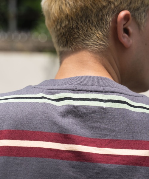 WEGO(ウィゴー)の「WEGO/マルチボーダーワンポイントT(Tシャツ/カットソー・メンズ・ホワイト系その他5/ブラック系その他5/ブルー系その他5・LARGE/MEDIUM)」の13枚目の写真