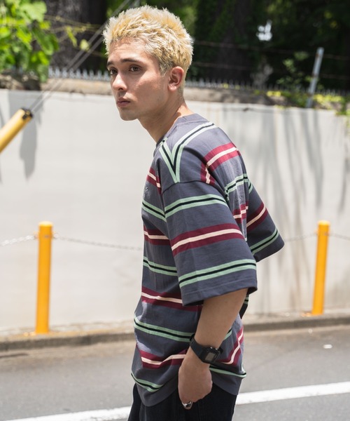 WEGO(ウィゴー)の「WEGO/マルチボーダーワンポイントT(Tシャツ/カットソー・メンズ・ホワイト系その他5/ブラック系その他5/ブルー系その他5・LARGE/MEDIUM)」の19枚目の写真