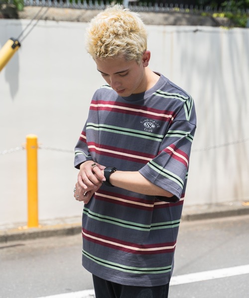 WEGO(ウィゴー)の「WEGO/マルチボーダーワンポイントT(Tシャツ/カットソー・メンズ・ホワイト系その他5/ブラック系その他5/ブルー系その他5・LARGE/MEDIUM)」の20枚目の写真