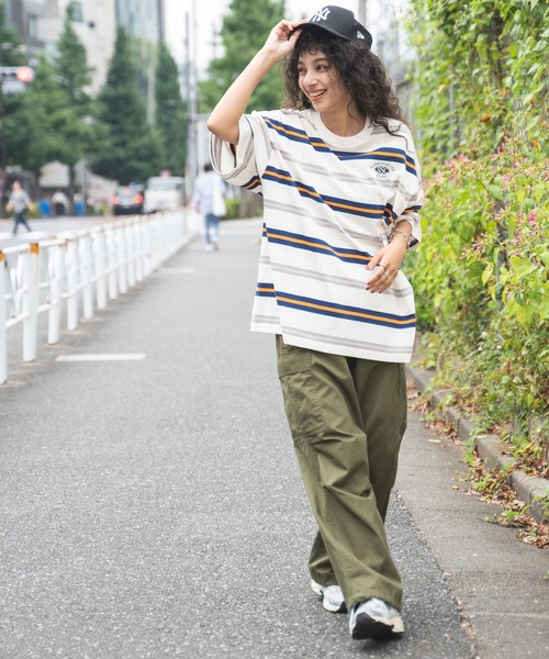 WEGO(ウィゴー)の「WEGO/マルチボーダーワンポイントT(Tシャツ/カットソー・メンズ・ホワイト系その他5/ブラック系その他5/ブルー系その他5・LARGE/MEDIUM)」の5枚目の写真