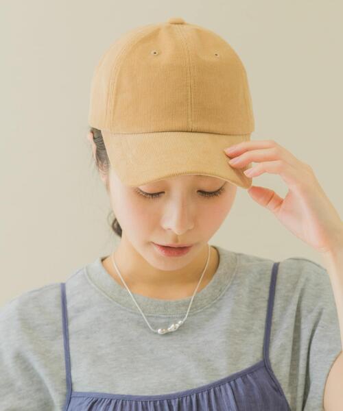 SMELLY(スメリー)の「コーデュロイキャップ(キャップ・レディース・ピンク/ブルー/ベージュ・-)」の4枚目の写真