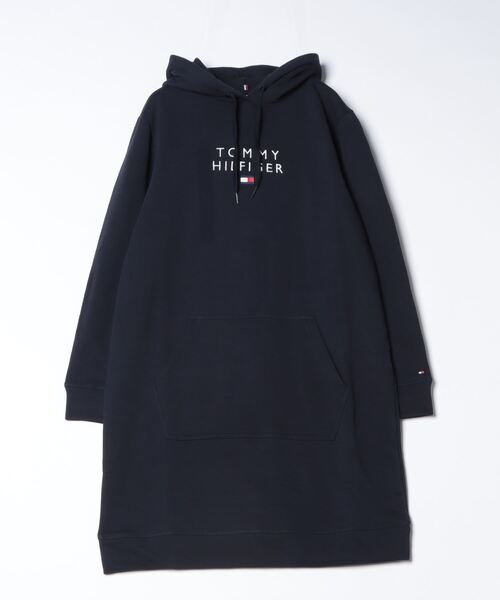 TOMMY HILFIGER(トミーヒルフィガー)の「ロゴパーカーワンピース(ワンピース・レディース・ホワイト/ベージュ/ネイビー・LARGE/MEDIUM/SMALL)」の1枚目の写真