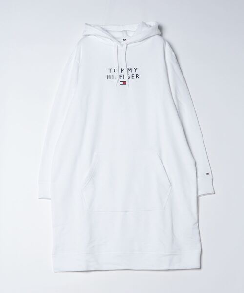 TOMMY HILFIGER(トミーヒルフィガー)の「ロゴパーカーワンピース(ワンピース・レディース・ホワイト/ベージュ/ネイビー・LARGE/MEDIUM/SMALL)」の2枚目の写真