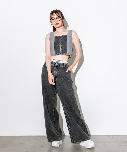 OLIVE des OLIVE（オリーブデオリーブ）の「配色ソールリボンスニーカー　1032130060（スニーカー・レディース・ホワイト/ブラック/ピンク・SMALL/MEDIUM/LARGE）」の14枚目の写真