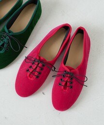 FREAK'S STORE | 限定展開　ROVERETO/ロベレート　ベロア レースパンプス（レースアップ/フラットシューズ）(パンプス)