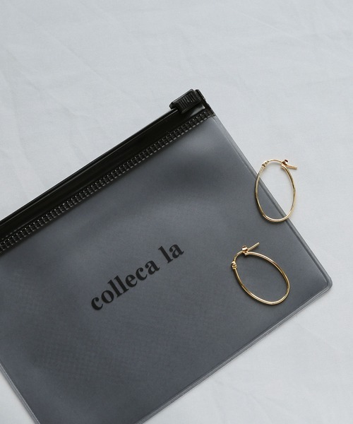 colleca la（コレカラ）の「[silver925]アーモンドフープピアス〈金属アレルギー対応〉（ピアス（両耳用）・レディース・ゴールド/シルバー・ﾌﾘ-）」の6枚目の写真