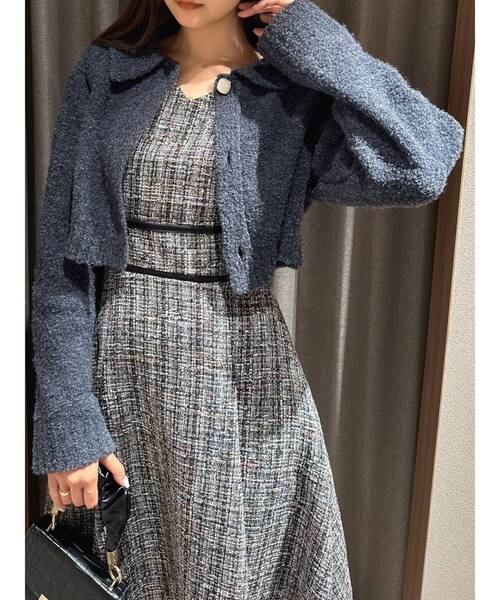 dazzlin（ダズリン）の「ショートブークレカーディガン（カーディガン