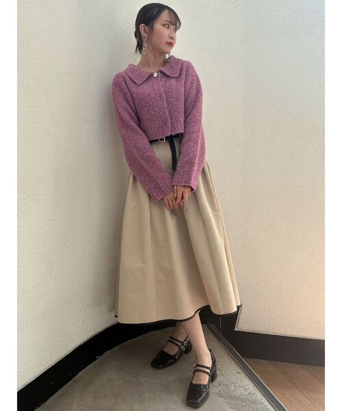 dazzlin（ダズリン）の「ショートブークレカーディガン（カーディガン