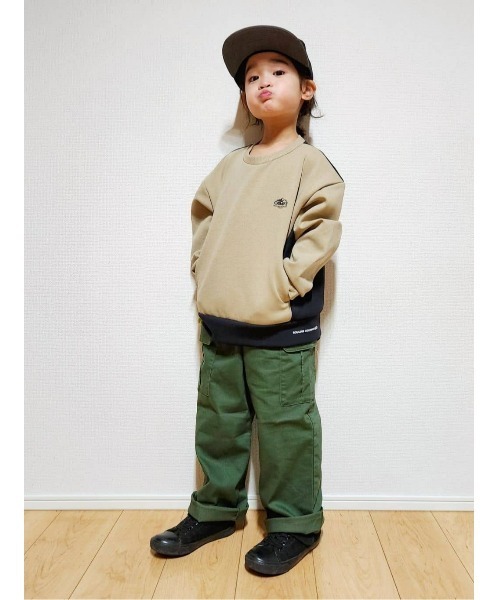 CAMP7（キャンプセブン）の「【CAMP7】吸水速乾ワンポイントプリントスウェット（スウェット・キッズ・ブラック/ブラック×グリーン・120/150/160/140/110/130）」の9枚目の写真