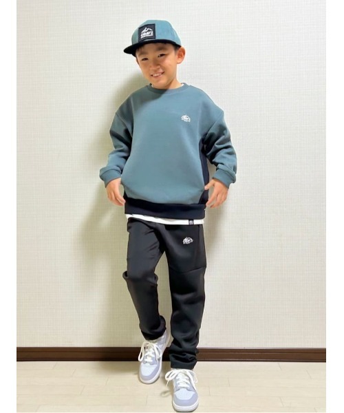 CAMP7（キャンプセブン）の「【CAMP7】吸水速乾ワンポイントプリントスウェット（スウェット・キッズ・ブラック/ブラック×グリーン・120/150/160/140/110/130）」の16枚目の写真