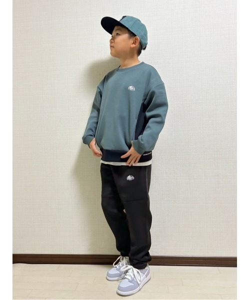 CAMP7（キャンプセブン）の「【CAMP7】吸水速乾ワンポイントプリントスウェット（スウェット・キッズ・ブラック/ブラック×グリーン・120/150/160/140/110/130）」の17枚目の写真