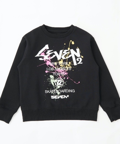 セール】【SEVEN2】キッズ裏起毛クルーネックスウェット トレーナー