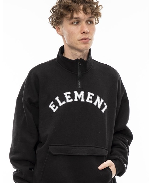 ELEMENT(エレメント)の「ELEMENT メンズ UNIV HALF トレーナー 【2023年秋冬モデル】/エレメントアーチブランドロゴヘビーウェイトハーフZIPオーバーサイズトレーナー(スウェット・メンズ・ブラック/ブラウン系その他/バーガンディー・X-LARGE/LARGE/MEDIUM)」の11枚目の写真