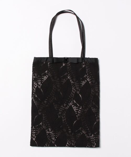 Three Four Time（ｽﾘｰﾌｫｰﾀｲﾑ）の「ストーンリボンサブバッグ（エコバッグ/サブバッグ・レディース・ネイビー/ピンク/ブラック・FREE）」の2枚目の写真