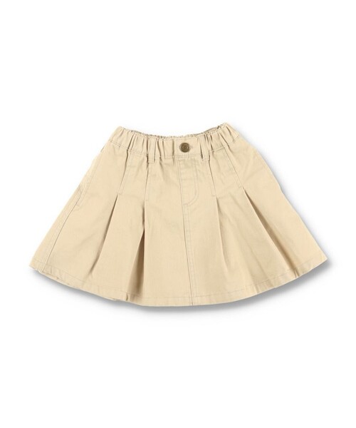 BRANSHES（ブランシェス）の「タック入りシンプルスカート（スカート・キッズ・ベージュ/ネイビー・100/110/120/150/90/130/140）」の10枚目の写真