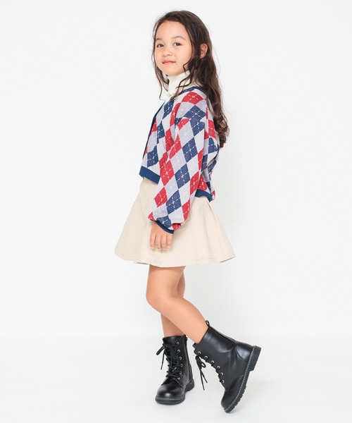 BRANSHES（ブランシェス）の「タック入りシンプルスカート（スカート・キッズ・ベージュ/ネイビー・100/110/120/150/90/130/140）」の4枚目の写真