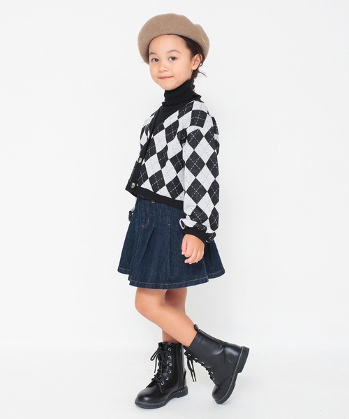 BRANSHES（ブランシェス）の「タック入りシンプルスカート（スカート・キッズ・ベージュ/ネイビー・100/110/120/150/90/130/140）」の7枚目の写真