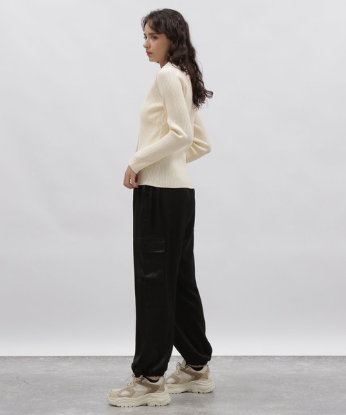 LAKOLE(ラコレ)の「12ゲージリブポロカーディガン / 981604(カーディガン/ボレロ・レディース・ブラック/ライトパープル/オフホワイト・SMALL/MEDIUM)」の6枚目の写真