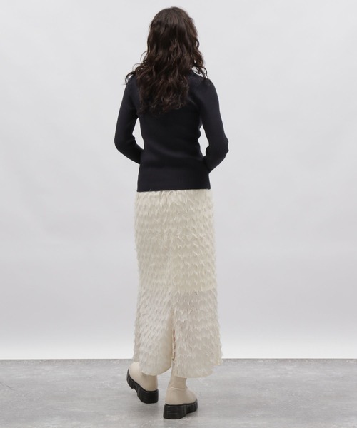 LAKOLE(ラコレ)の「12ゲージリブポロカーディガン / 981604(カーディガン/ボレロ・レディース・ブラック/ライトパープル/オフホワイト・SMALL/MEDIUM)」の12枚目の写真