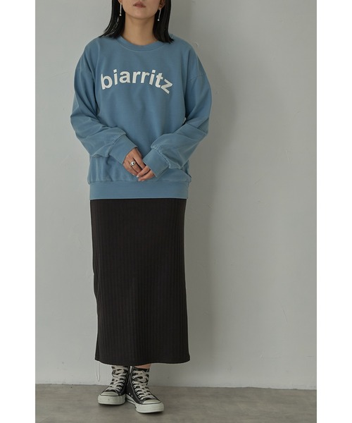 each（イーチ）の「裏毛ロゴプリントスウェット（スウェット・レディース・ネイビー/サックスブルー・FREE）」の9枚目の写真