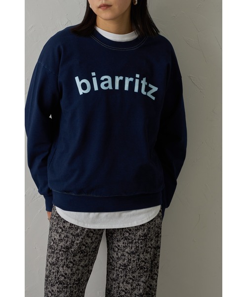 each（イーチ）の「裏毛ロゴプリントスウェット（スウェット・レディース・ネイビー/サックスブルー・FREE）」の6枚目の写真