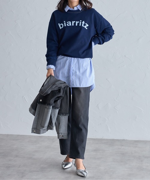 each（イーチ）の「裏毛ロゴプリントスウェット（スウェット・レディース・ネイビー/サックスブルー・FREE）」の21枚目の写真