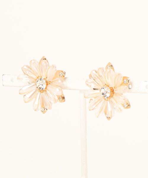 tone（トーン）の「【charme by pimo 】マーガレット ビーズ 花 イヤリング(MA)（イヤリング・レディース・クリア/ピンク/イエロー/ホワイト/ライトパープル/ブルー系その他/ベージュ/レッド/グリーン/ダークパープル/ブルー系その他2/ライトブルー/ブラック/オレンジ/ブルー/ライトグリーン・FREE）」の22枚目の写真