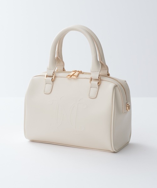 one after another NICE CLAUP（ワンアフターアナザーナイスクラップ）の「エンブレムボストンバッグ（ハンドバッグ・レディース・ブラウン/ブラック/アイボリー・FREE）」の7枚目の写真