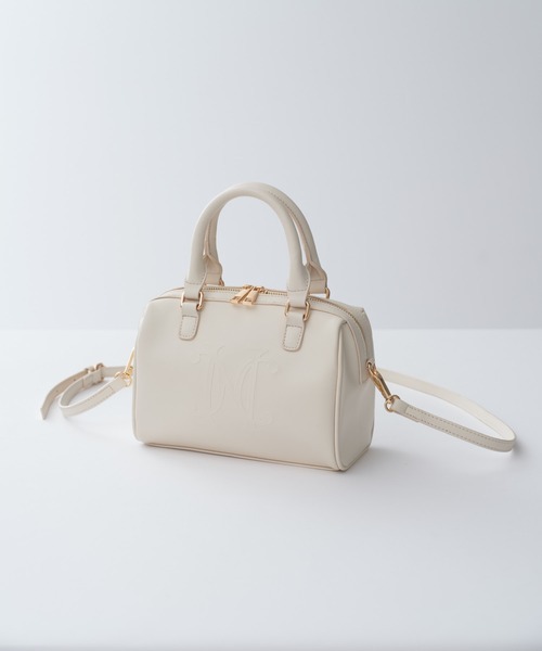 one after another NICE CLAUP（ワンアフターアナザーナイスクラップ）の「エンブレムボストンバッグ（ハンドバッグ・レディース・ブラウン/ブラック/アイボリー・FREE）」の8枚目の写真