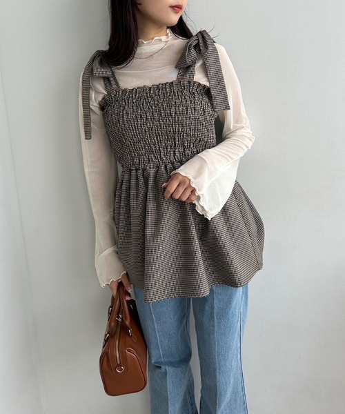 one after another NICE CLAUP（ワンアフターアナザーナイスクラップ）の「エンブレムボストンバッグ（ハンドバッグ・レディース・ブラウン/ブラック/アイボリー・FREE）」の18枚目の写真