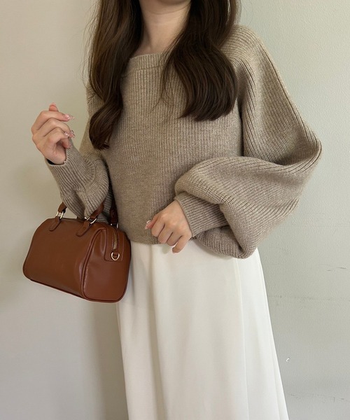 one after another NICE CLAUP（ワンアフターアナザーナイスクラップ）の「エンブレムボストンバッグ（ハンドバッグ・レディース・ブラウン/ブラック/アイボリー・FREE）」の22枚目の写真