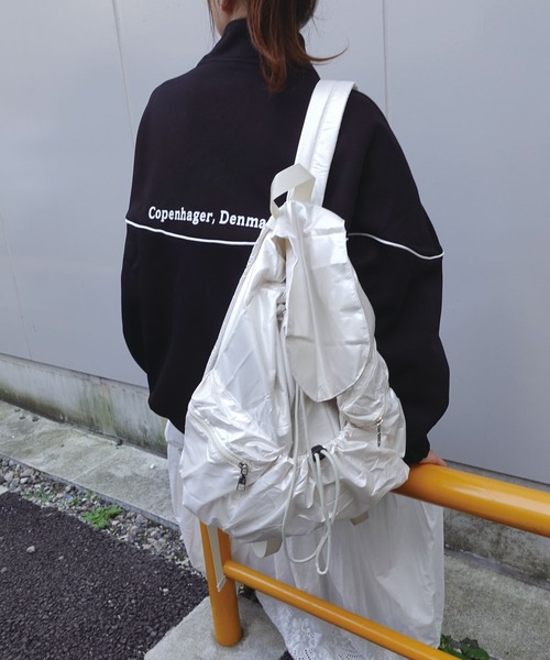 Lots of Love(ロッツオブラブ)の「トラックジャケット(ブルゾン・レディース・グレー/ブラック/カーキ/ワインレッド/ダークブラック/杢グレー・M)」の14枚目の写真