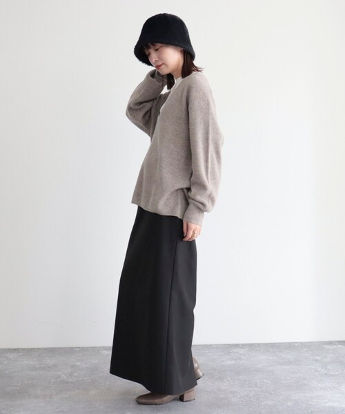 fredy emue（フレディエミュ）の「シャギーバケットハット（ハット・レディース・アイボリー/ブラック・FREE）」の6枚目の写真