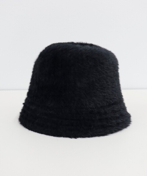 fredy emue（フレディエミュ）の「シャギーバケットハット（ハット・レディース・アイボリー/ブラック・FREE）」の7枚目の写真
