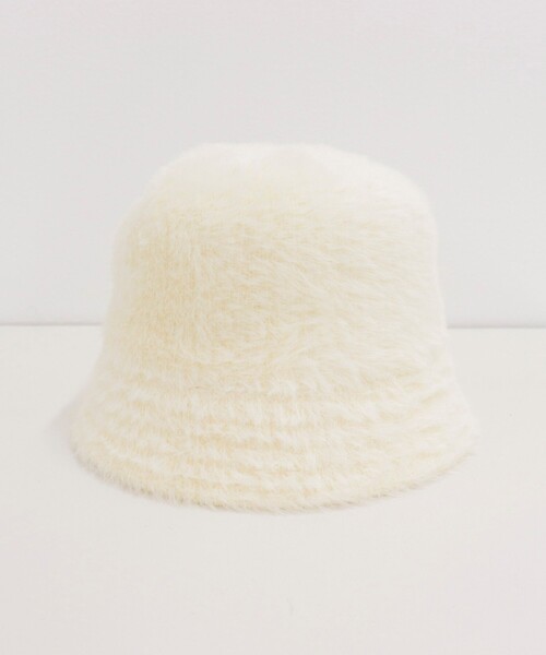fredy emue（フレディエミュ）の「シャギーバケットハット（ハット・レディース・アイボリー/ブラック・FREE）」の8枚目の写真